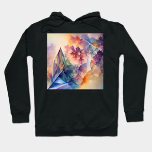 Abstract mountain vibrant colors oil Hoodie